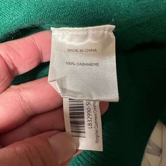 New Quince Cashmere Sweater Crew Neck  Pullover Everglade Green Preppy Size XS - Picture 5 of 5
